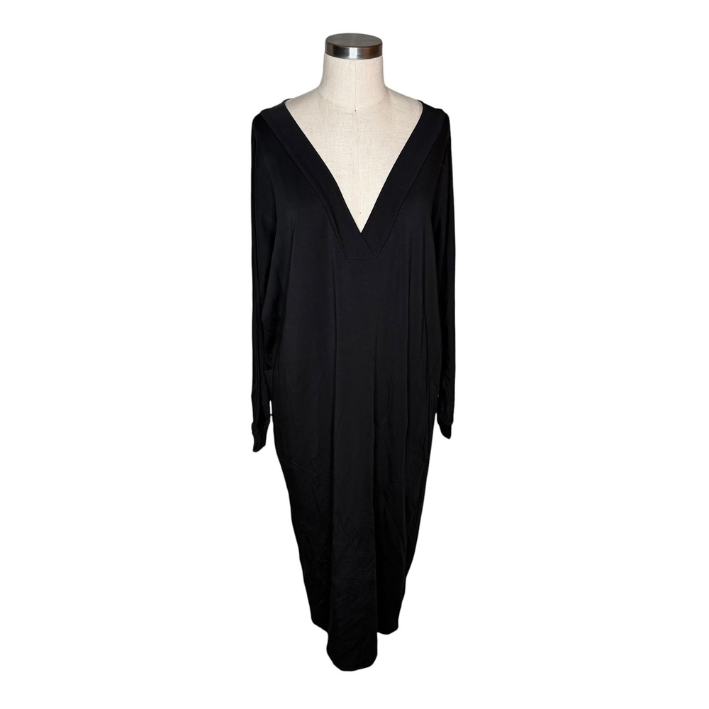 HATCH The Visitor Dress Black V-Neck Long Sleeve Maternity‎ Women's OS Nursing
